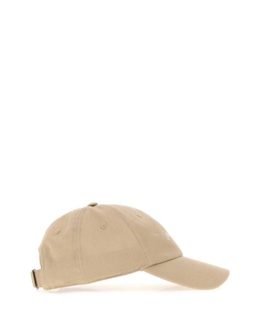 Saint Laurent Natural Sand Cotton Baseball Cap
