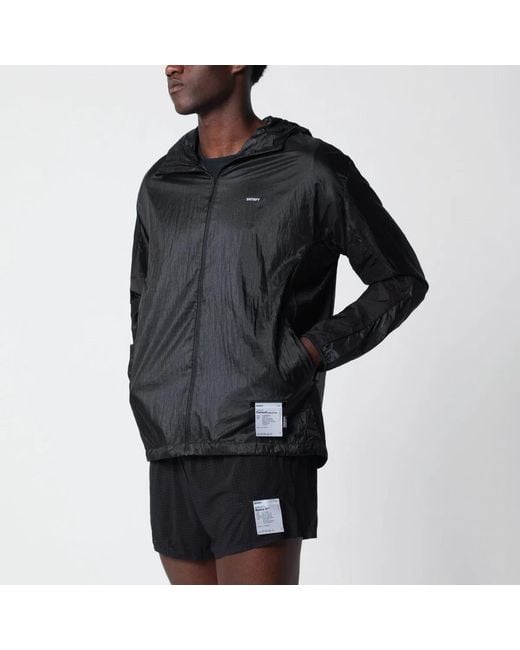Satisfy Black Pertex Diamond Fuse Windbreaker Jacket for men