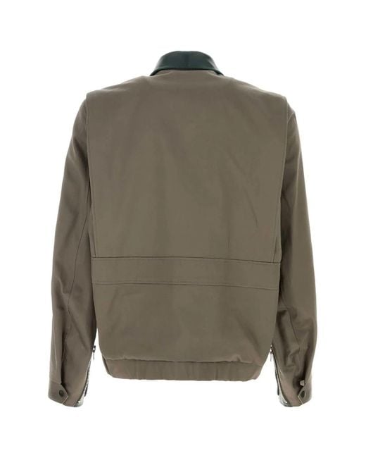 Sacai Green Cotton Chino Blouson for men