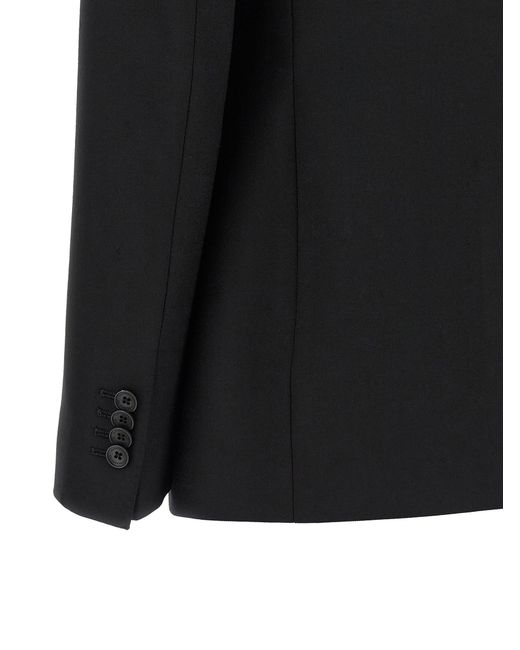 Tagliatore Black 'Parigi' Double-Breasted Blazer