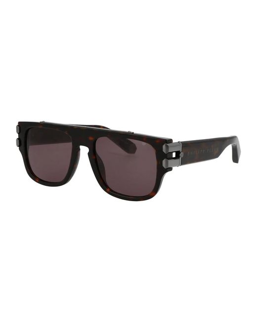 Philipp Plein Brown Titanium Sunglasses