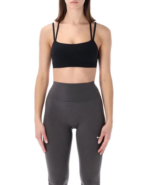 Nike Black Zenvy Strappy Light-Support Padded Bra