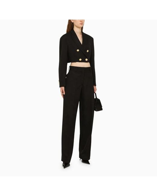 Palm Angels Black Cropped Blazer