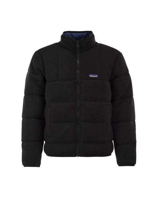 Patagonia Black Reversible Recycled Nylon Down Jacket for men