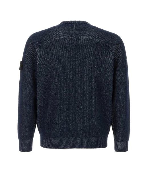 Stone Island Blue Crew Neck for men