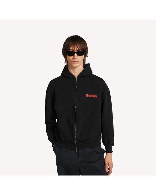 Balenciaga Black Medium Fit Zip Up for men