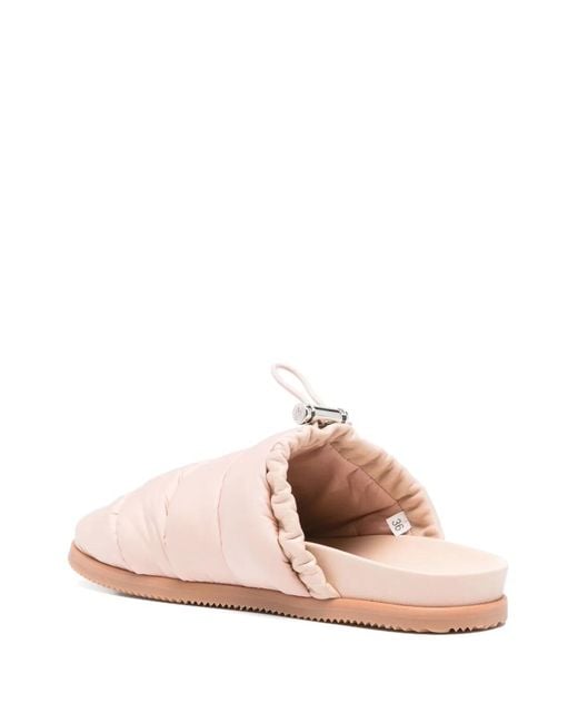 Moncler Pink Padded Slippers
