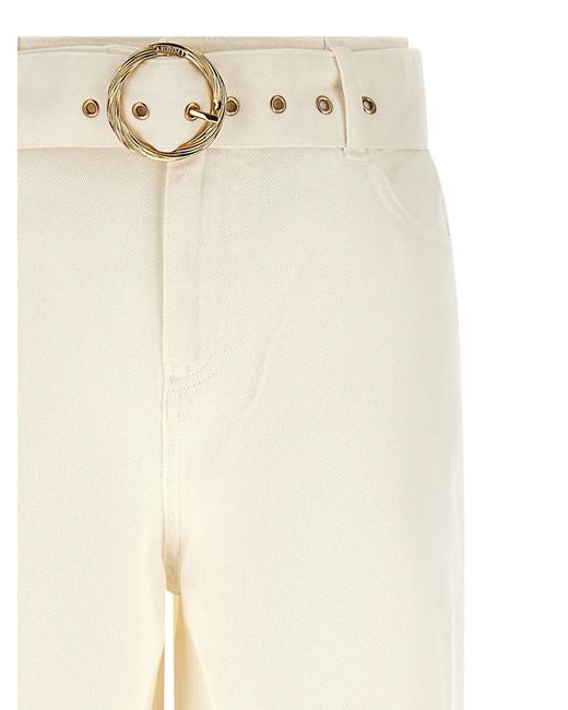 Twinset White Twin Set Wide Leg Jeans