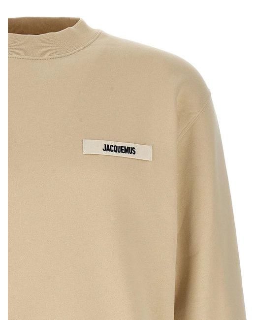 Jacquemus Natural 'Le Sweatshirt Gros Grain' Sweatshirt for men