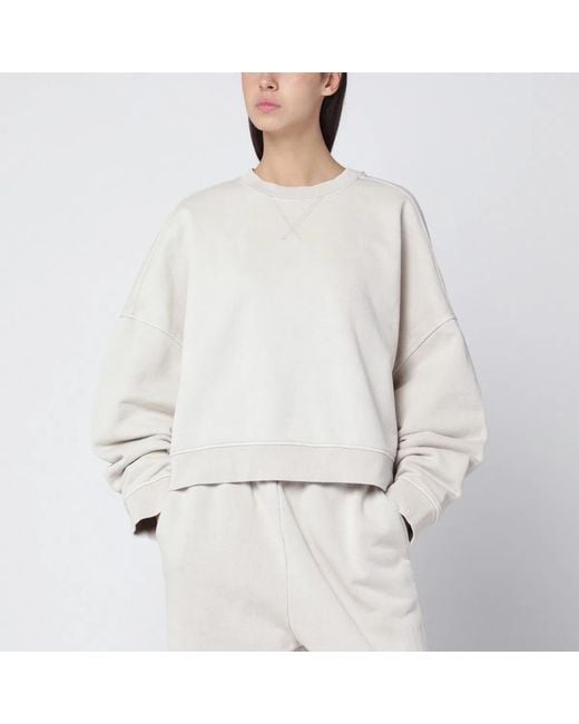 Entire studios White Oversized Crewneck Sweatshirt
