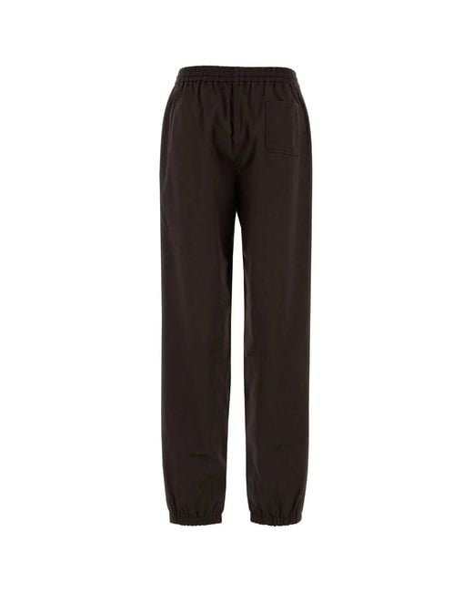 Miu Miu Black Chocolate Twill Joggers