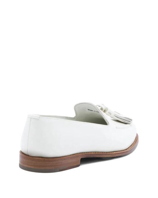 Church's White Smooth Leather Loafers With Tassels