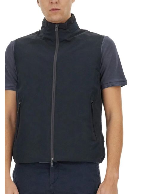 Woolrich Blue Gilet Impermeabile for men