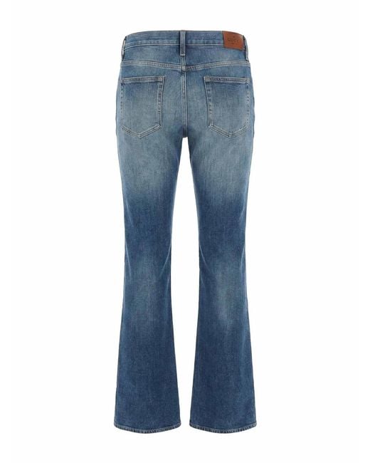 Gucci Blue Low Rise Flare Pants