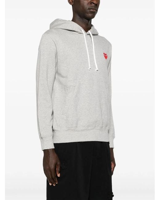 COMME DES GARÇONS PLAY Gray Cotton Hoodie