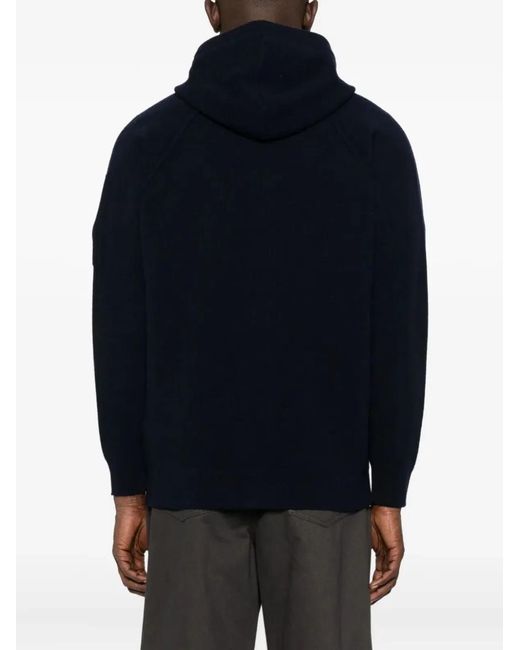 C P Company Blue C.P.Company Zip-Front Hooded Jacket for men