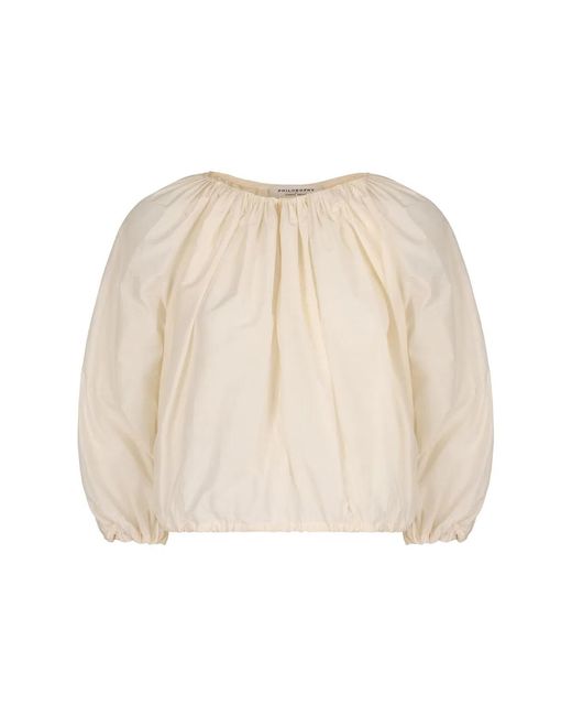 Philosophy Di Lorenzo Serafini Natural Gathered Blouse