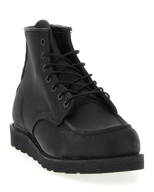 Red Wing Black 'Classic Moc' Ankle Boots for men