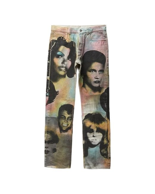 Versace Multicolor Printed Regular Jeans for men