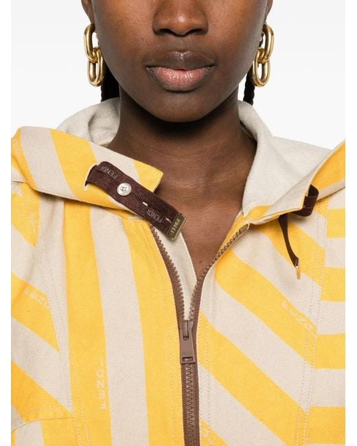 Fendi Metallic Striped Blouson Jacket