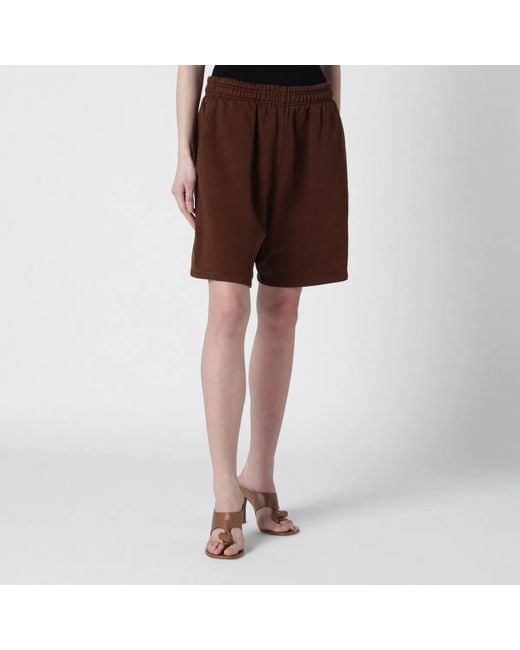 Entire studios Brown Cotton Jogging Shorts