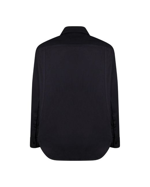 Lanvin Blue Steel Cotton Blend Shirts for men