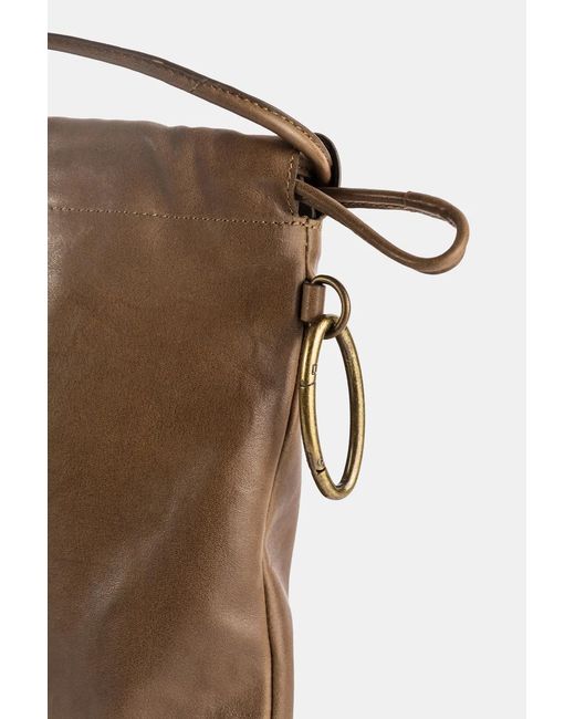 Bea Mombaers Blue Sac Drawstring Large En Cuir Kaki