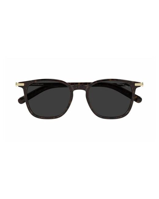Montblanc Black Havana-- Injected Sunglasses for men