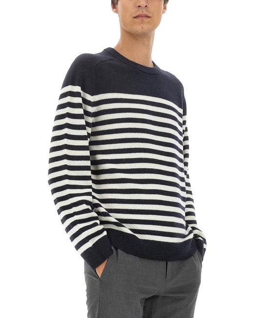 Theory Black Striped Shirt for men