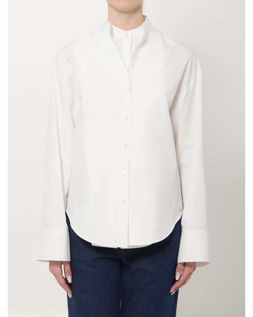 Alaïa White Alaia Layered Cotton Poplin Shirt