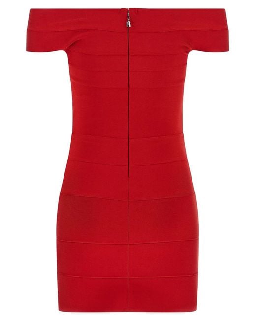 ROTATE BIRGER CHRISTENSEN Red Rotate Birger Christensen Crossed Band Dress