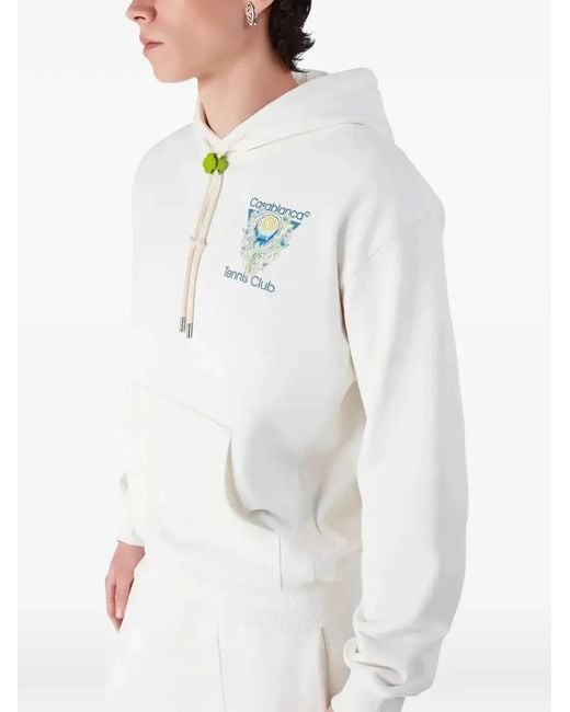 Casablanca White Sweatshirt Loopback for men