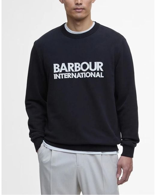 Barbour Blue Jason Logo Technique Crew Sweatshirt for men