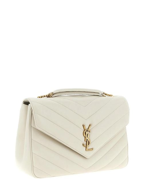 Saint Laurent Natural Loulou Large Shoulder Bag