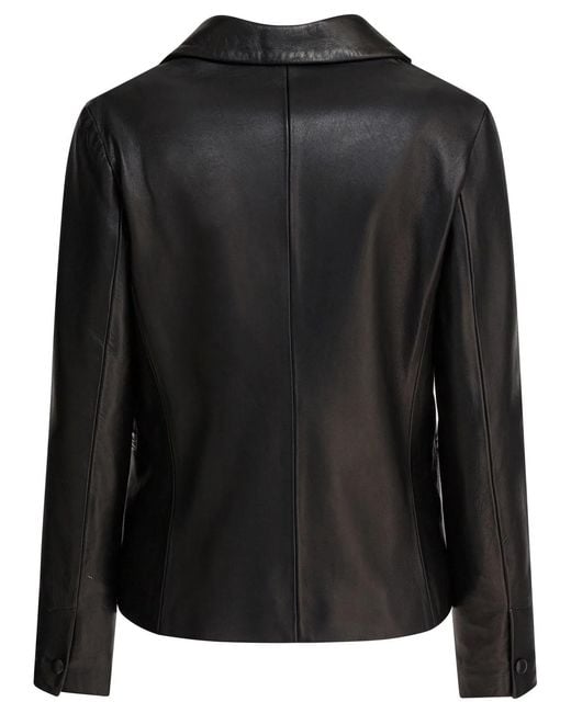 Semler Black Leather Blazer Jacket