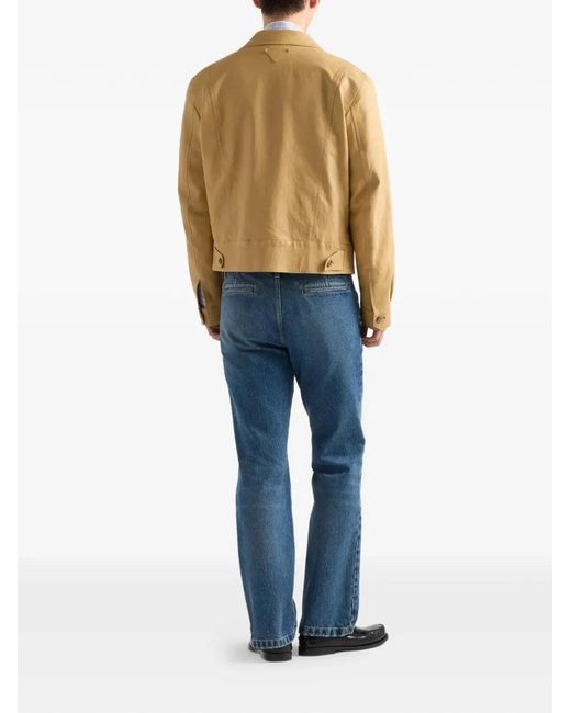 Prada Blue Tight Fit And Regular Waist Washed Denim Jeans for men