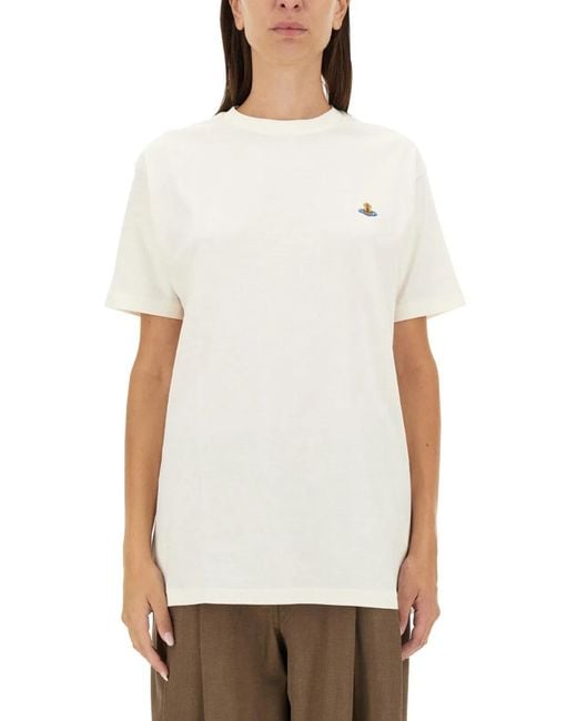 Vivienne Westwood White T-Shirt "Orb"