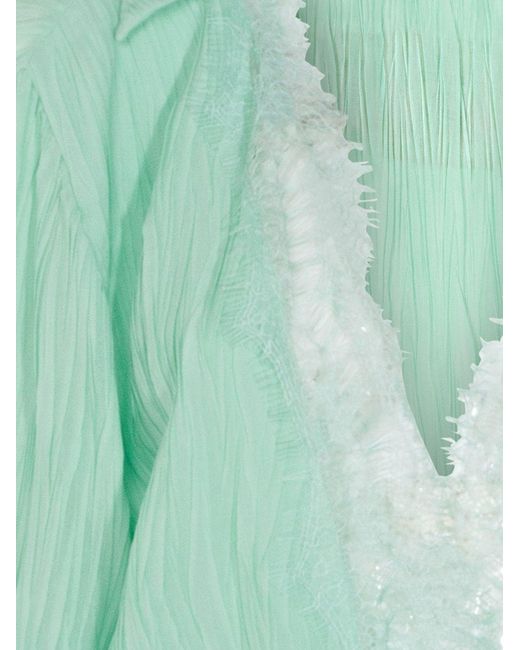 Blumarine Green Lily Viscose Dress