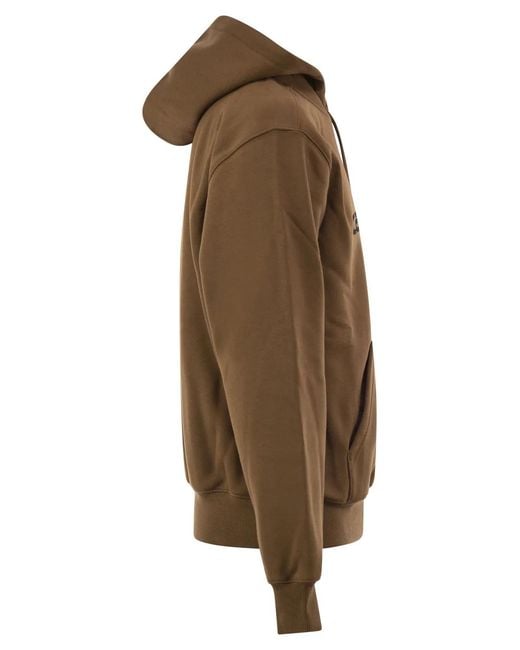 Carhartt Green Hoodie With Embroidered Logo