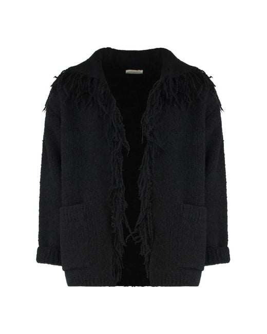 Dries Van Noten Black Maxi Cardigan for men