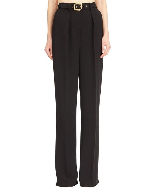 Elisabetta Franchi Black Trousers With Belt