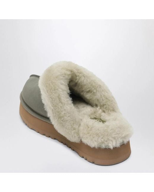 Ugg Green Disquette Moss Eather Slip-Ons