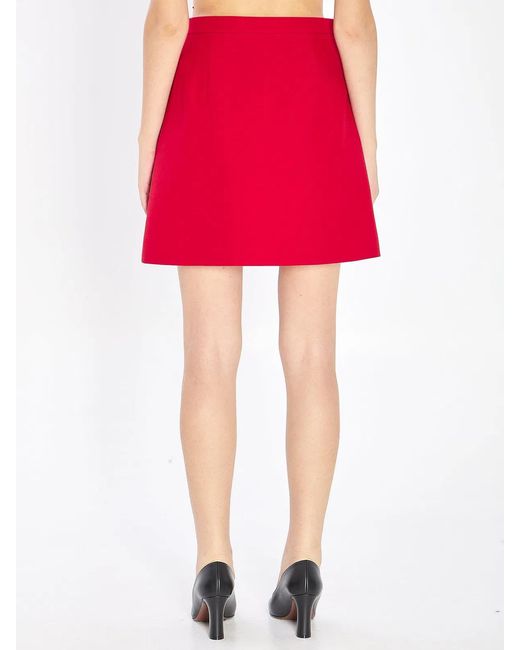 Valentino Garavani Red Mini Skirt