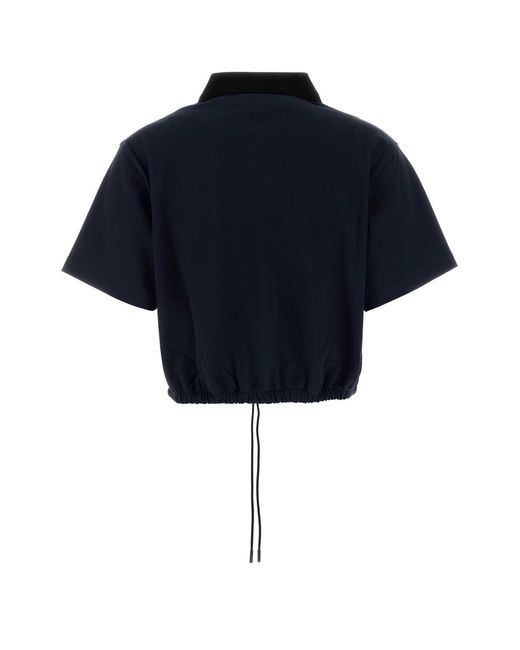 Moncler Women's Blue Ss Polo