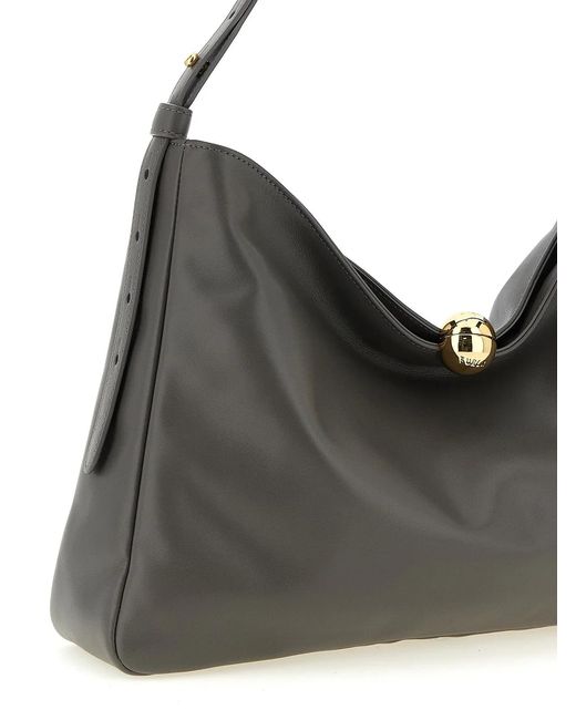 Furla Black Sfera Soft' Large Shoulder Bag