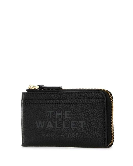 Marc Jacobs Black The Top Zip Multi Wallet Leather