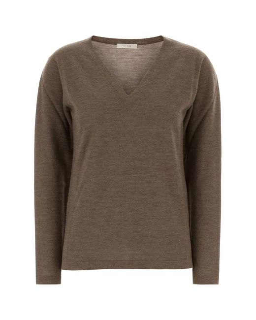 The Row Brown Poesis Top