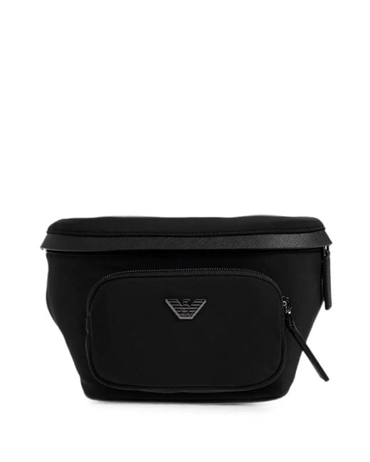 Emporio Armani Black Logo Belt Bag for men