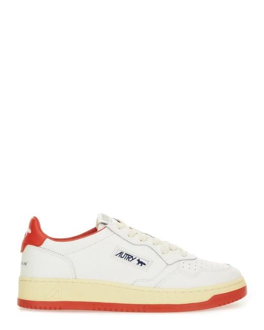 Autry X Maison Kitsune White "Medalist Low" Sneaker