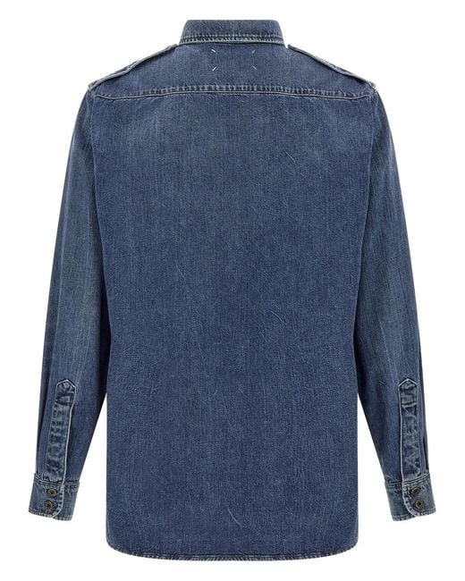 Maison Margiela Blue Denim Shirt for men